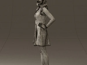 woman in white dress 0451 3d print ready 3D Print Model
