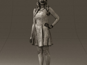 woman in white dress 0451 3d print ready 3D Print Model