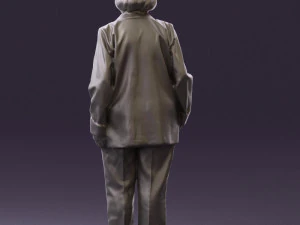 old woman in red jacket 0449 3D Model