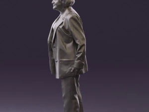 old woman in red jacket 0449 3D Model
