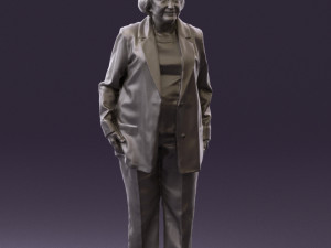 old woman in red jacket 0449 3D Модель