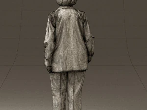 old woman in red jacket 0449 3D Model