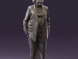 oldwomaninredjacket0449 3d print ready 3D 打印模型