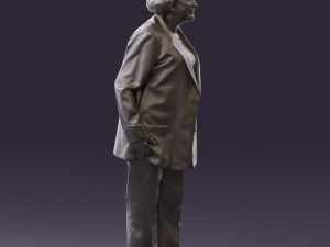 oldwomaninredjacket0449 3d print ready 3D 打印模型