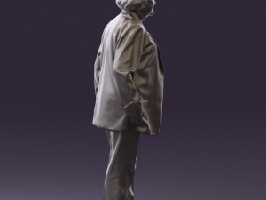 oldwomaninredjacket0449 3d print ready 3D 打印模型