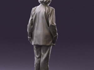 oldwomaninredjacket0449 3d print ready 3D 打印模型
