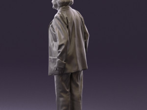 oldwomaninredjacket0449 3d print ready 3D 打印模型