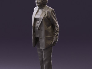oldwomaninredjacket0449 3d print ready 3D 打印模型