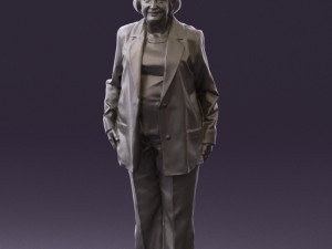 oldwomaninredjacket0449 3d print ready 3D 打印模型