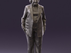 oldwomaninredjacket0449 3d print ready 3D 打印模型