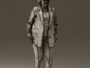 oldwomaninredjacket0449 3d print ready 3D 打印模型