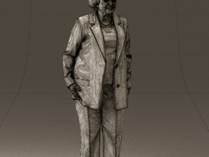 oldwomaninredjacket0449 3d print ready 3D 打印模型