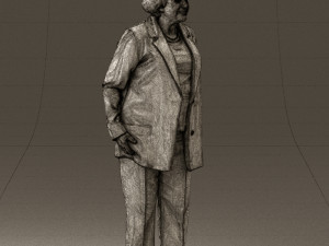 oldwomaninredjacket0449 3d print ready 3D 打印模型