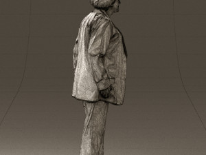 oldwomaninredjacket0449 3d print ready 3D 打印模型