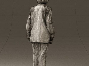 oldwomaninredjacket0449 3d print ready 3D 打印模型