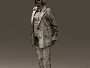 oldwomaninredjacket0449 3d print ready 3D 打印模型