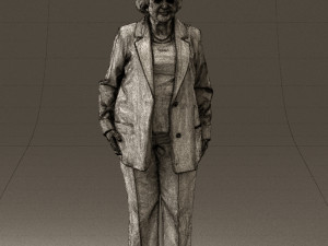 oldwomaninredjacket0449 3d print ready 3D 打印模型