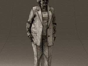 oldwomaninredjacket0449 3d print ready 3D 打印模型