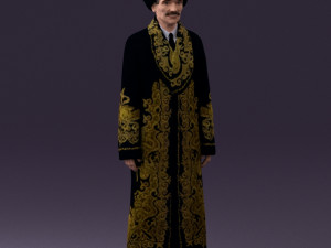 man in kazak suit 0439 Modelo 3D