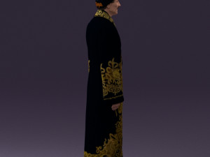 man in kazak suit 0439 Modelo 3D