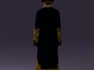man in kazak suit 0439 Modelo 3D