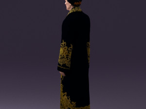 man in kazak suit 0439 Modelo 3D