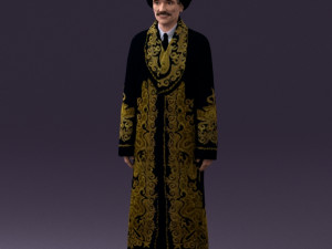 man in kazak suit 0439 Modelo 3D