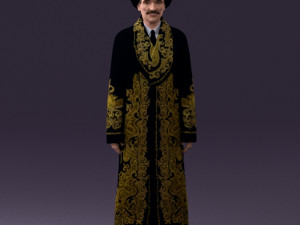 man in kazak suit 0439 Modelo 3D