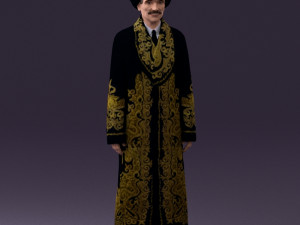 man in kazak suit 0439 Modelo 3D