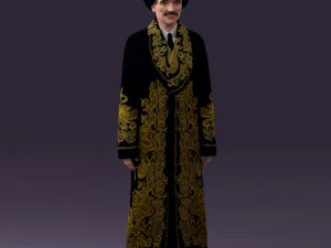 Mann im Kazak-Anzug 0439 3D-Druck bereit 3D Druckmodell