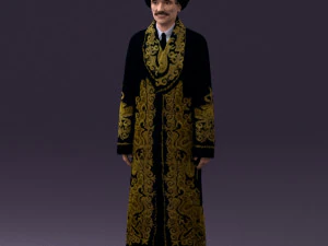 man in kazak suit 0439 3d print ready 3D Print Model