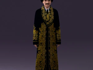 man in kazak suit 0439 3d print ready 3D Print Model