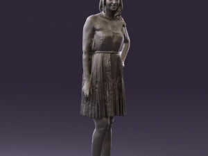 woman in pink dress 0441 Modèle 3D