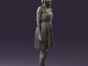 woman in pink dress 0441 Modèle 3D