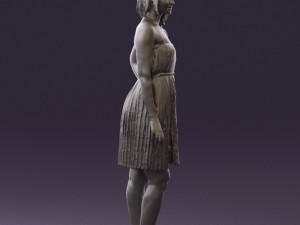 woman in pink dress 0441 Modèle 3D