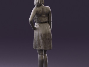 woman in pink dress 0441 Modèle 3D