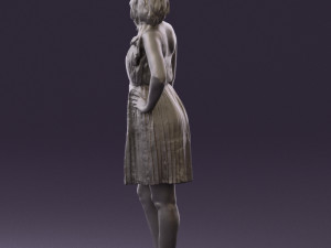 woman in pink dress 0441 Modèle 3D