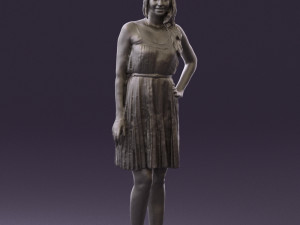 woman in pink dress 0441 Modèle 3D