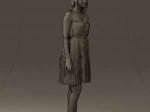 woman in pink dress 0441 Modèle 3D