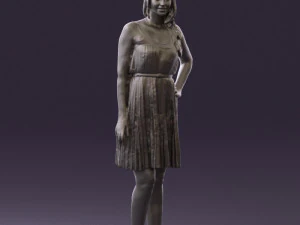 woman in pink dress 0441 3d print ready 3D Print Model