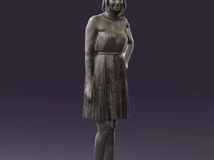 woman in pink dress 0441 3d print ready 3D Print Model