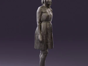 woman in pink dress 0441 3d print ready 3D Print Model