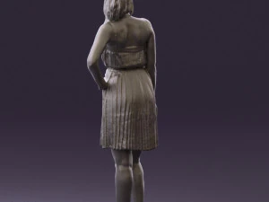 woman in pink dress 0441 3d print ready 3D Print Model