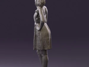 woman in pink dress 0441 3d print ready 3D Print Model
