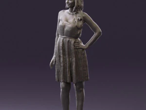 woman in pink dress 0441 3d print ready 3D Print Model