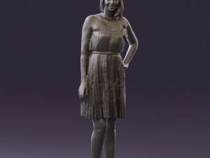 woman in pink dress 0441 3d print ready 3D Print Model