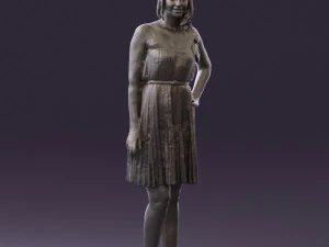 woman in pink dress 0441 3d print ready 3D Print Model