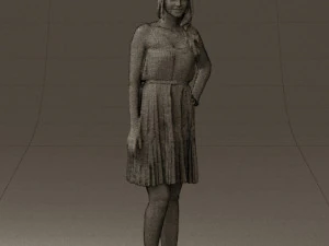 woman in pink dress 0441 3d print ready 3D Print Model