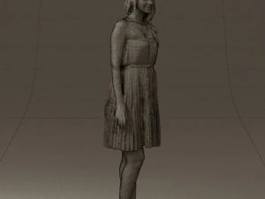 woman in pink dress 0441 3d print ready 3D Print Model