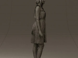 woman in pink dress 0441 3d print ready 3D Print Model